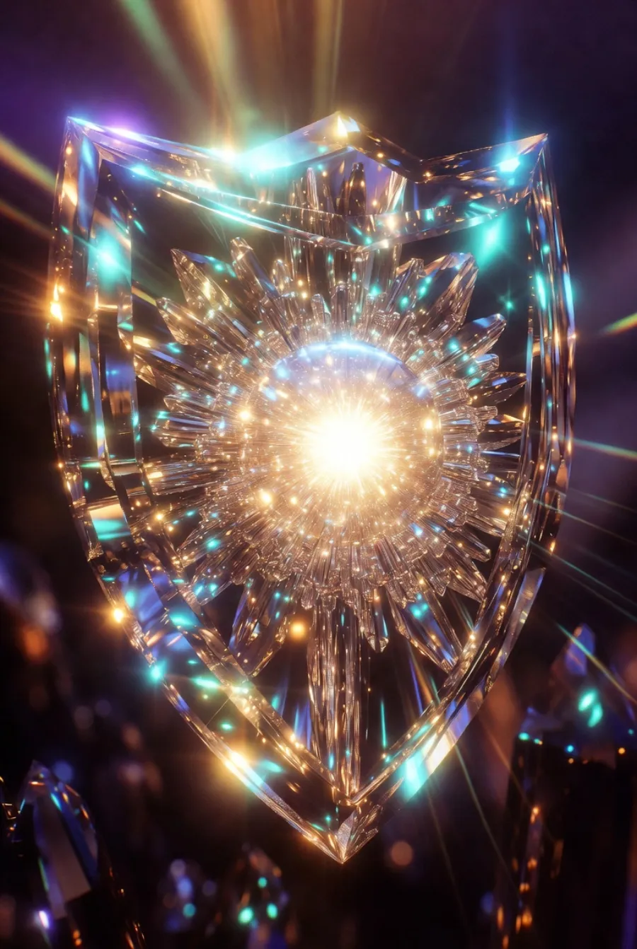 A crystalline shield